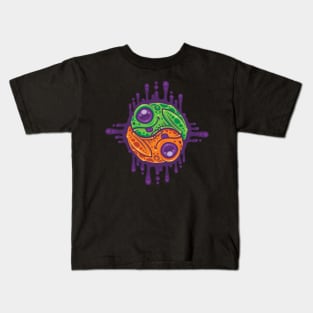 Trippy Drippy Frog Yin Yang Kids T-Shirt